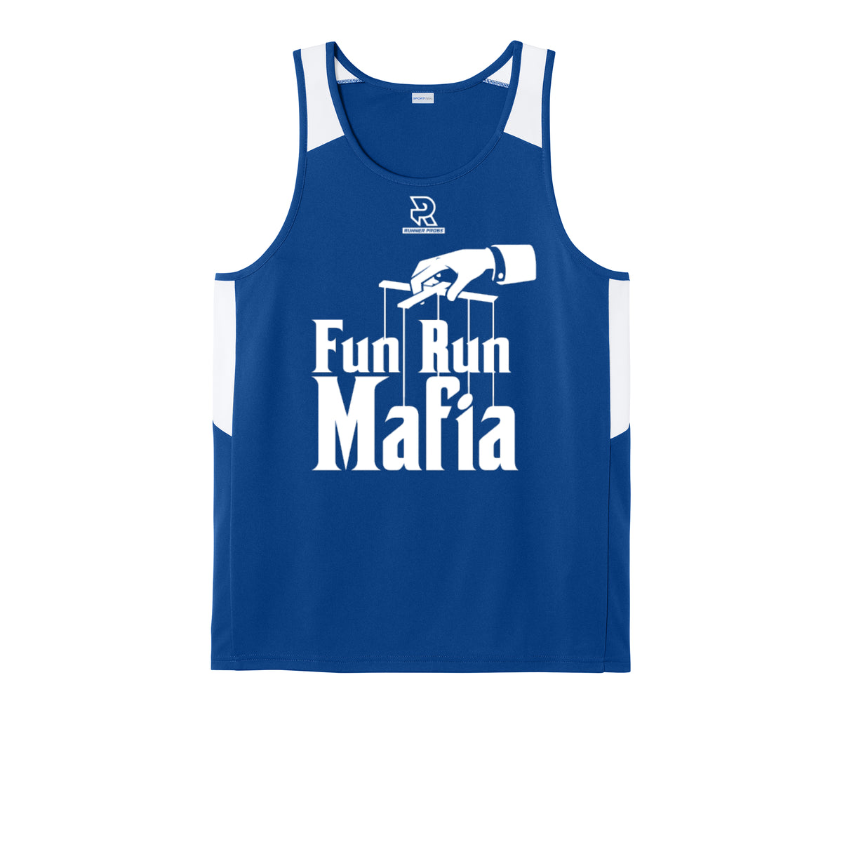 FUN RUN MAFIA(White) - Mens Club Track Tank