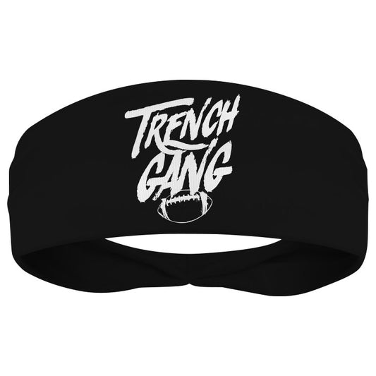 TRENCH GANG (White) - Skull Wrap Headband