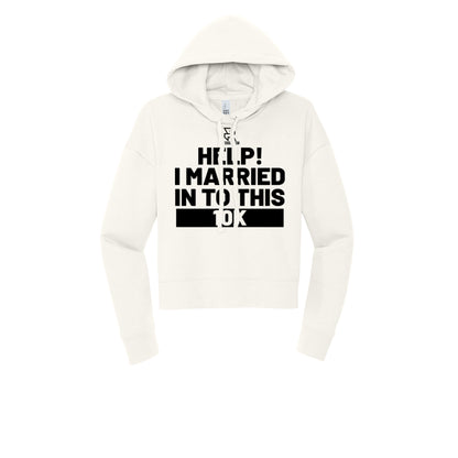 HELP! I MARRIED INTO THIS 10K (Black) - Womens Fleece Hoodie