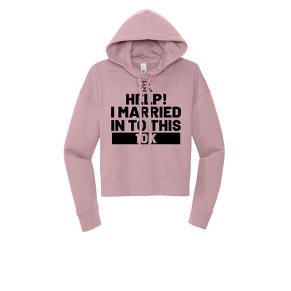 HELP! I MARRIED INTO THIS 10K (Black) - Womens Fleece Hoodie
