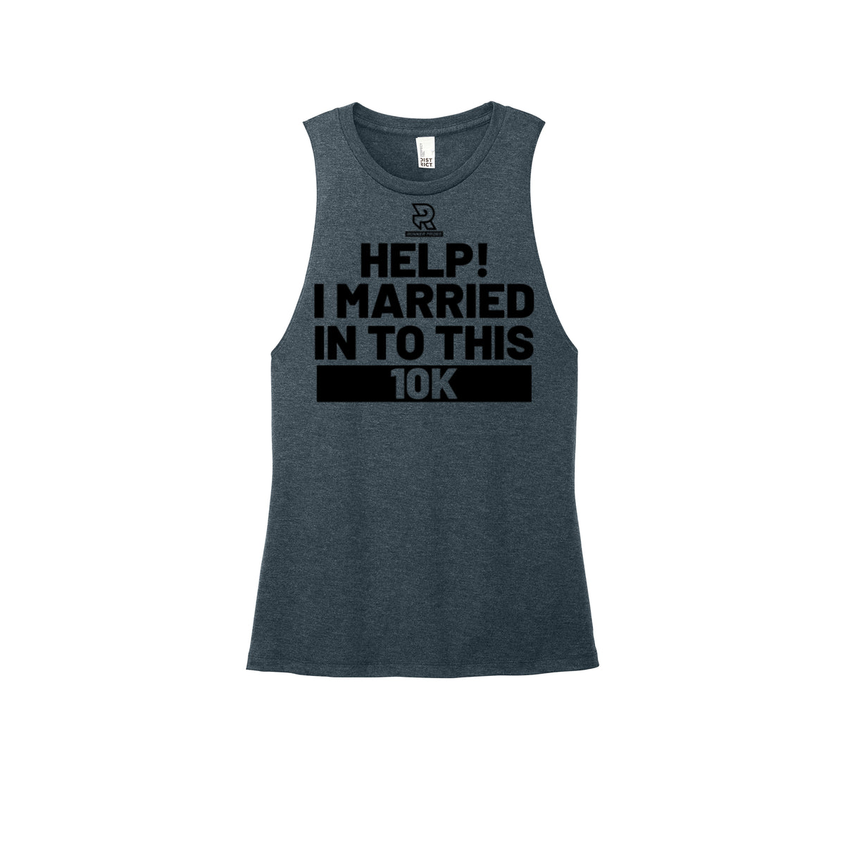 HELP! I MARRIED INTO THIS 10K (Black) - Womens Perfect Tri Muscle Tank