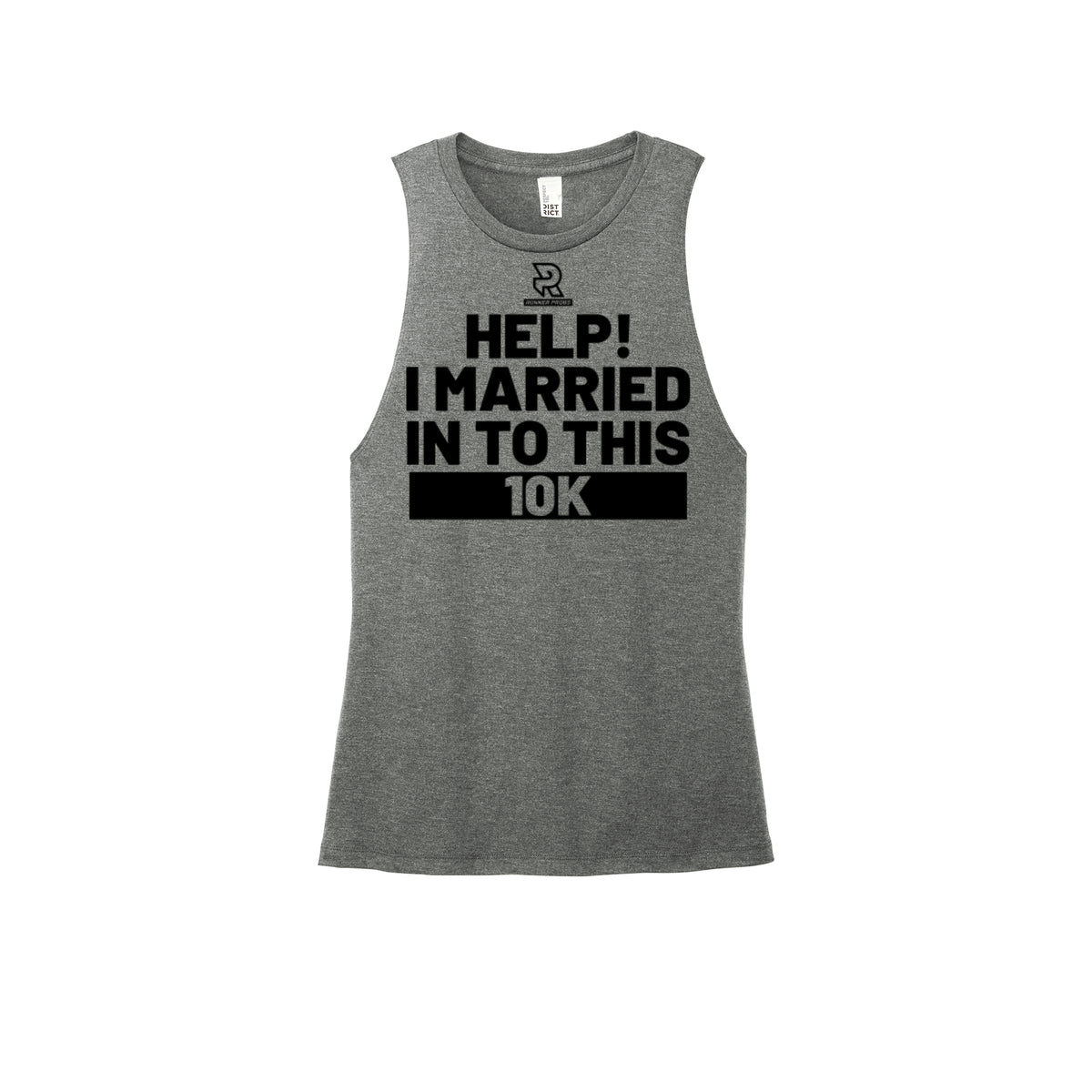 HELP! I MARRIED INTO THIS 10K (Black) - Womens Perfect Tri Muscle Tank