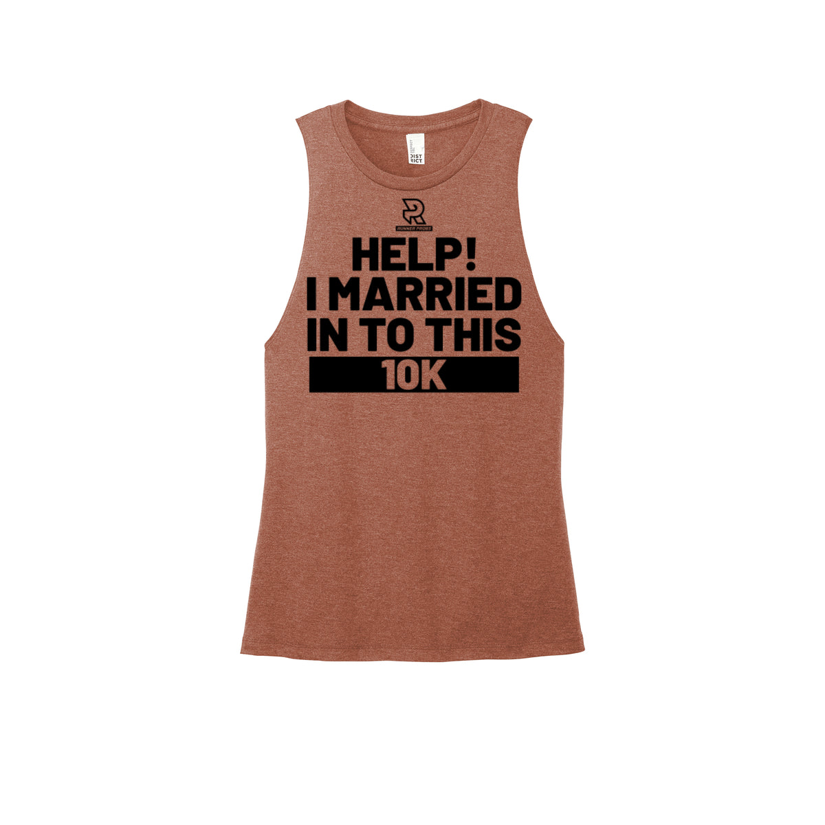HELP! I MARRIED INTO THIS 10K (Black) - Womens Perfect Tri Muscle Tank