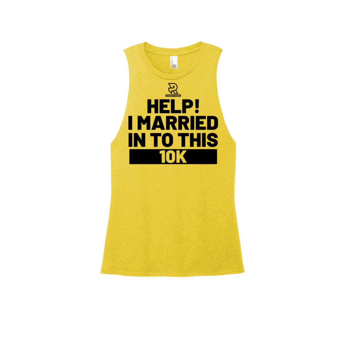 HELP! I MARRIED INTO THIS 10K (Black) - Womens Perfect Tri Muscle Tank