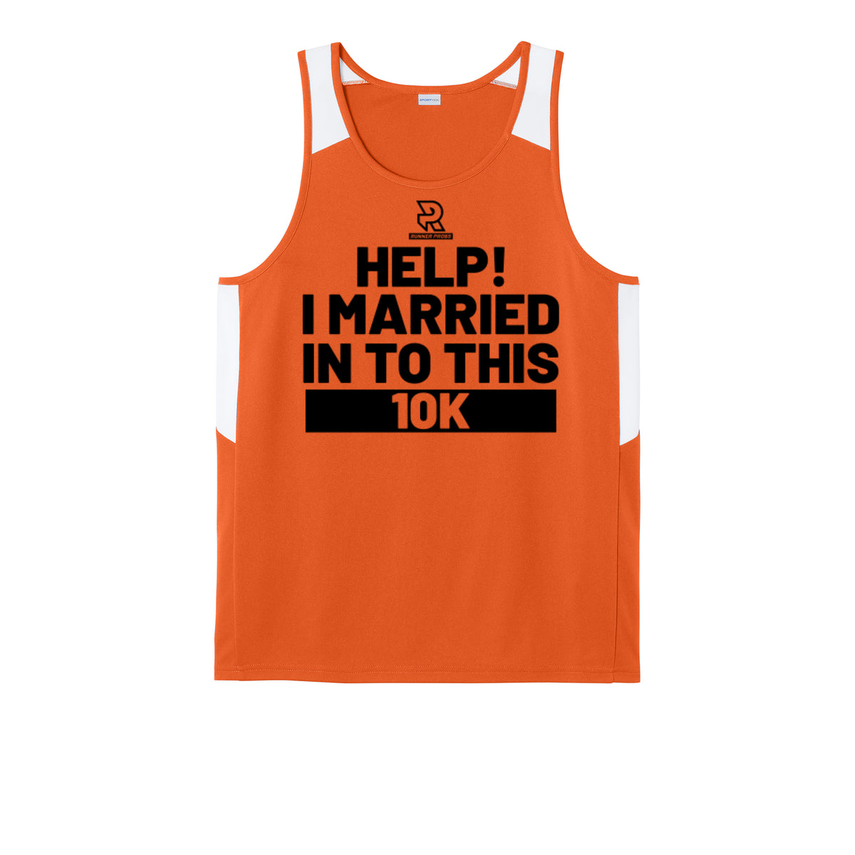 HELP! I MARRIED INTO THIS 10K (Black) - Mens Club Track Tank