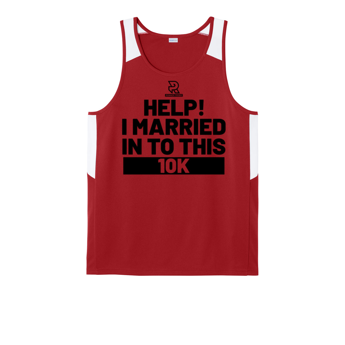 HELP! I MARRIED INTO THIS 10K (Black) - Mens Club Track Tank
