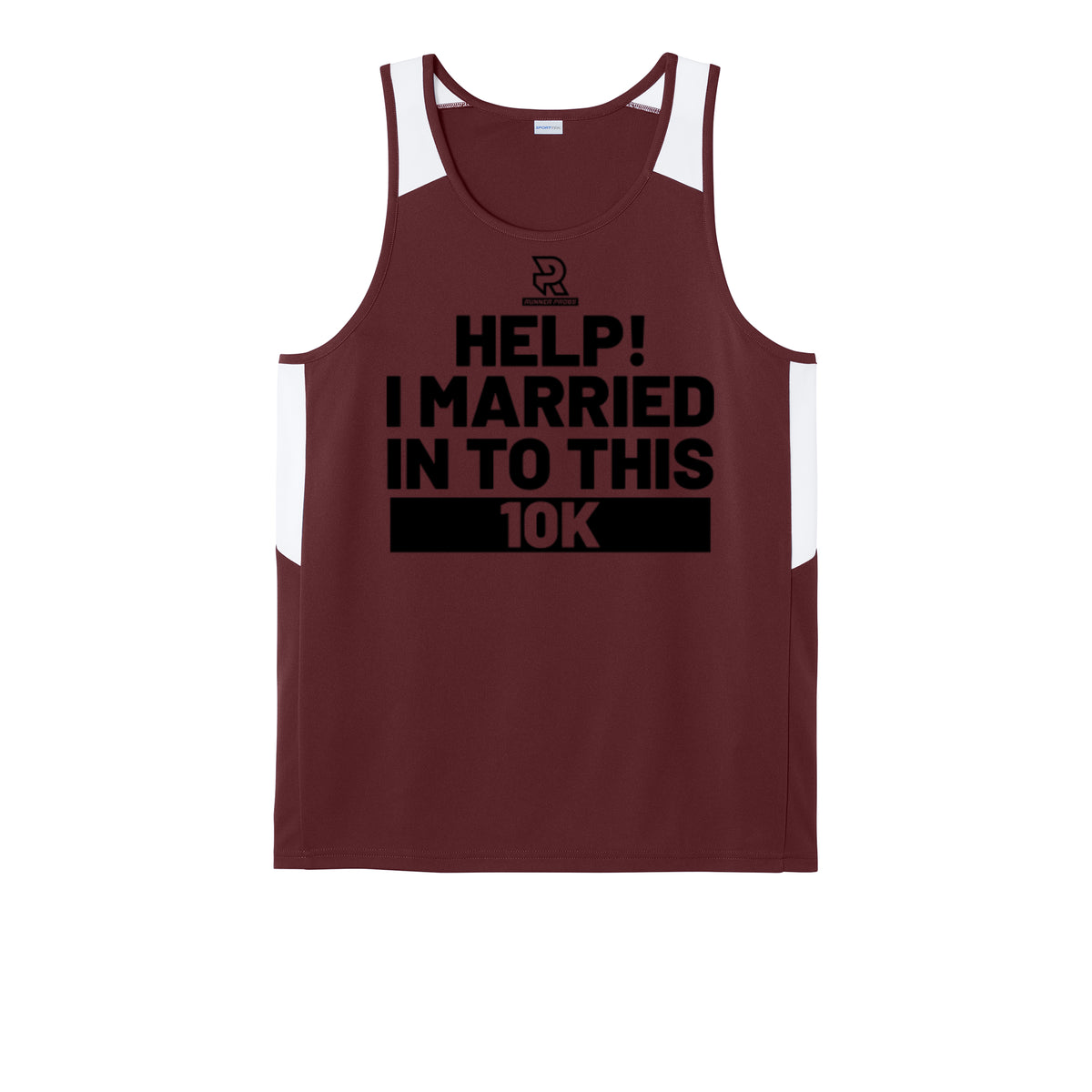 HELP! I MARRIED INTO THIS 10K (Black) - Mens Club Track Tank