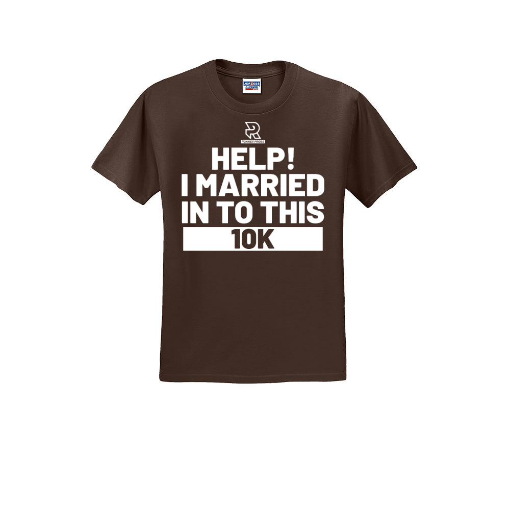 HELP! I MARRIED INTO THIS 10K (White) - Short Sleeve 50/50 Tee