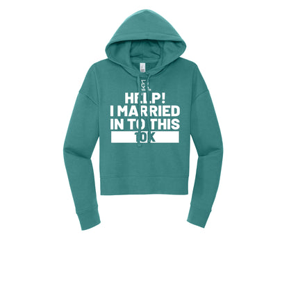 HELP! I MARRIED INTO THIS 10K (White) - Womens Fleece Hoodie