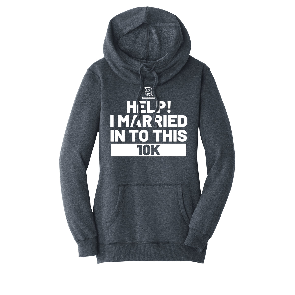 HELP! I MARRIED INTO THIS 10K (White) - Womens Lightweight Fleece Hoodie