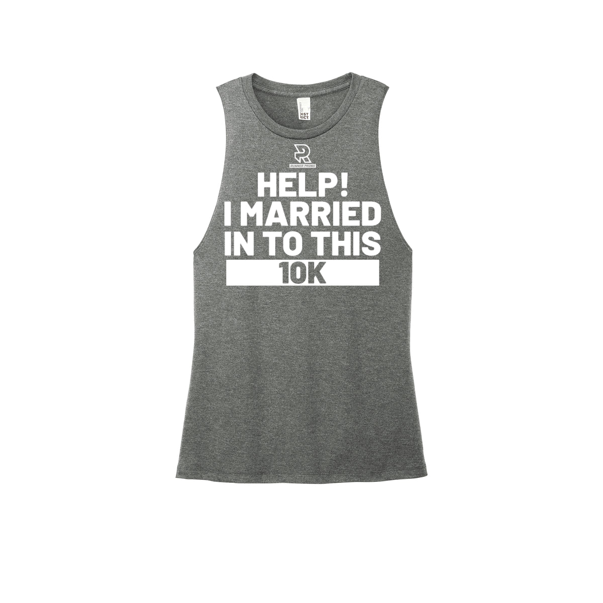 HELP! I MARRIED INTO THIS 10K (White) - Womens Perfect Tri Muscle Tank