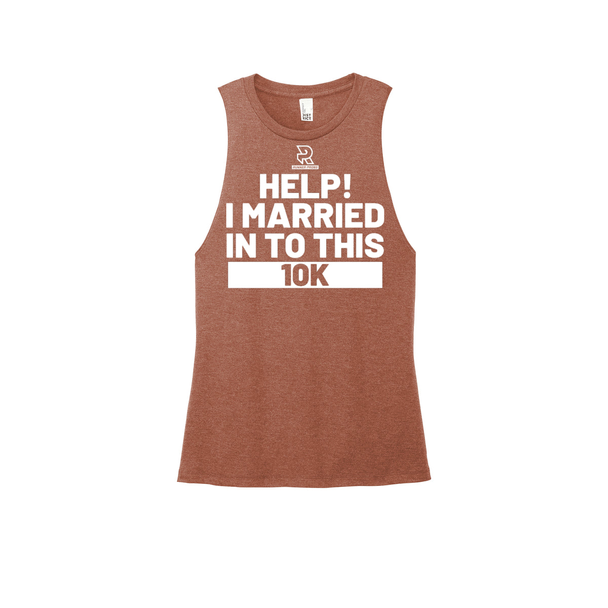 HELP! I MARRIED INTO THIS 10K (White) - Womens Perfect Tri Muscle Tank