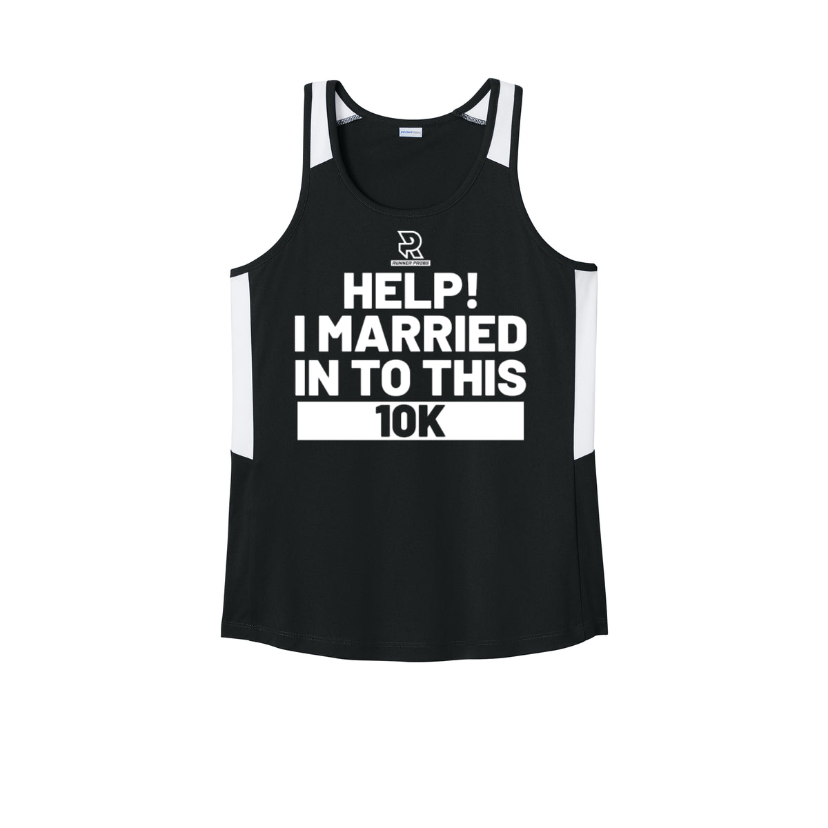 HELP! I MARRIED INTO THIS 10K (White) - Womens Club Track Tank