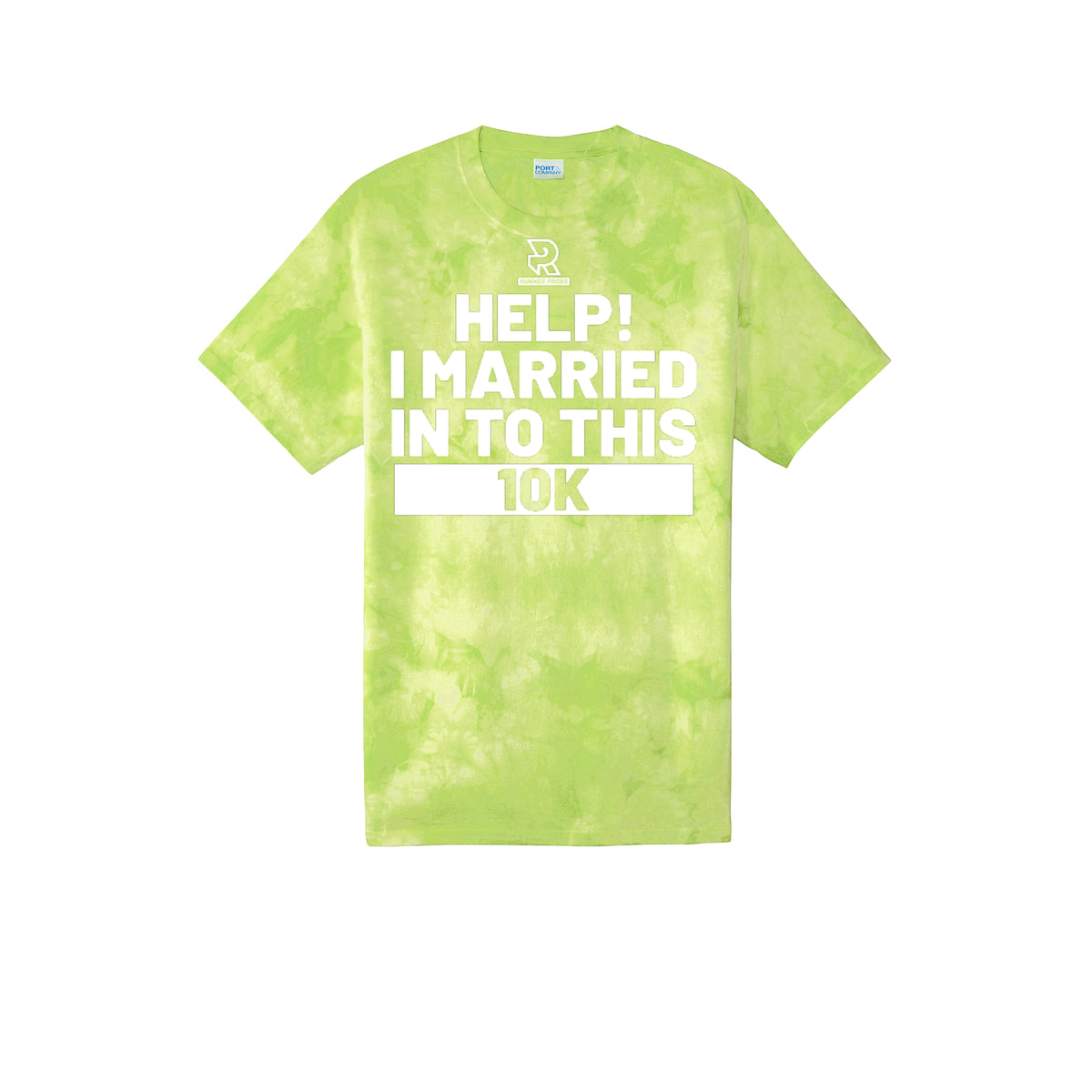 HELP! I MARRIED INTO THIS 10K (White) - Short Sleeve Tie Dye Cotton Tee