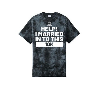 HELP! I MARRIED INTO THIS 10K (White) - Short Sleeve Tie Dye Cotton Tee