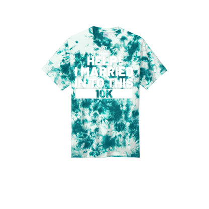HELP! I MARRIED INTO THIS 10K (White) - Short Sleeve Tie Dye Cotton Tee