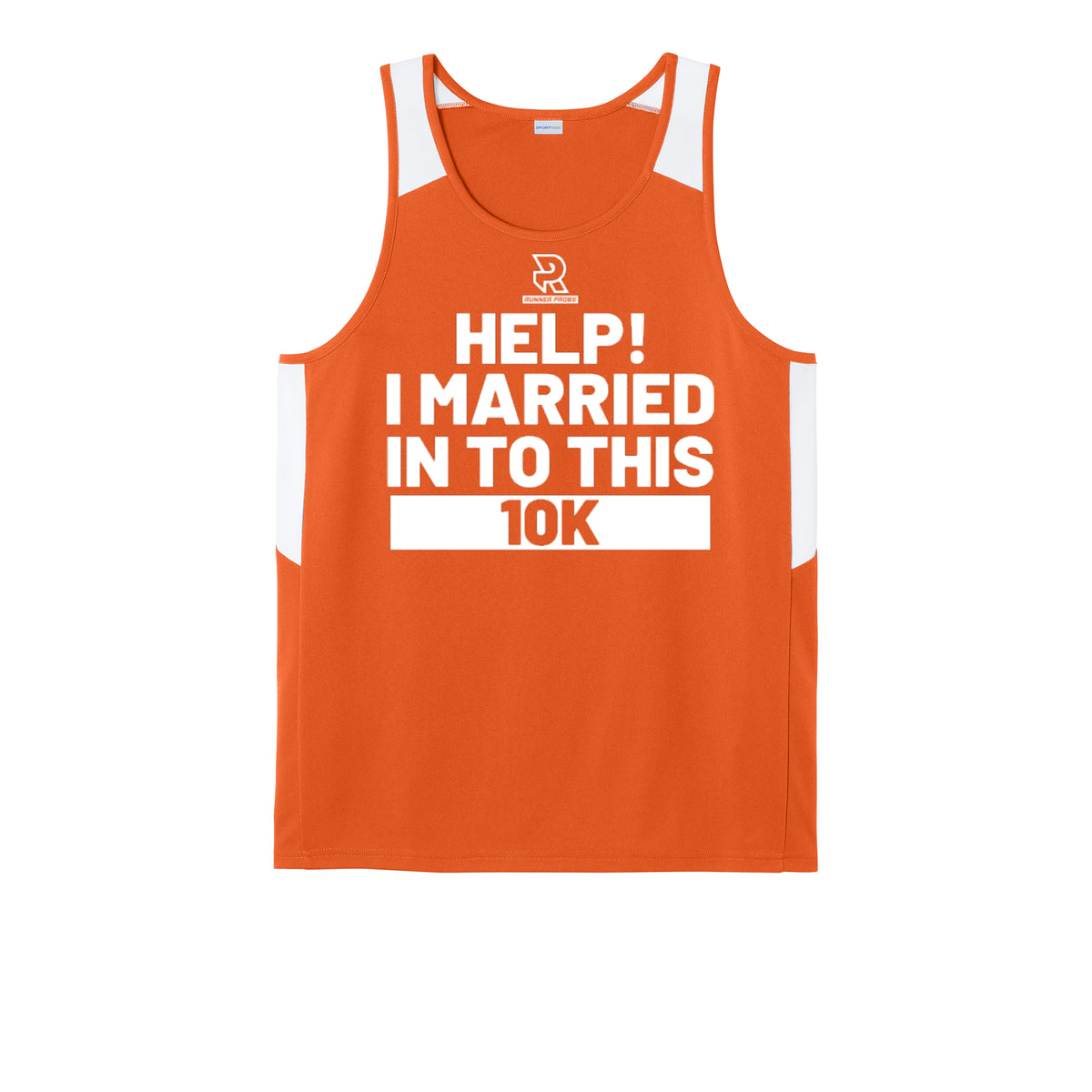 HELP! I MARRIED INTO THIS 10K (White) - Mens Club Track Tank