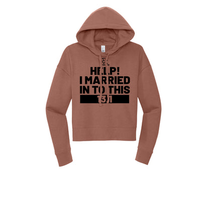 HELP! I MARRIED INTO THIS 13.1 (Black) - Womens Fleece Hoodie