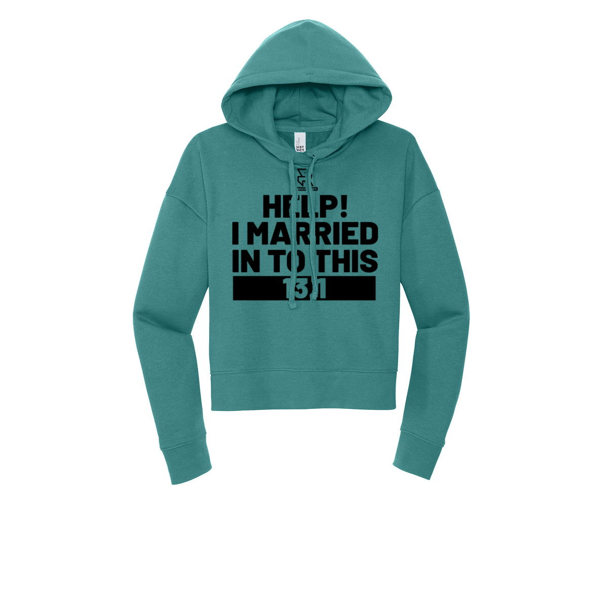 HELP! I MARRIED INTO THIS 13.1 (Black) - Womens Fleece Hoodie