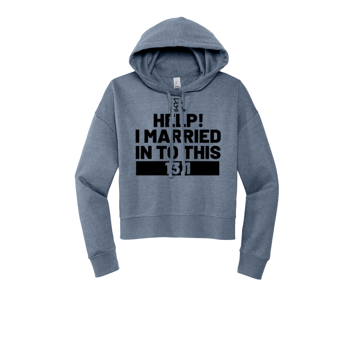 HELP! I MARRIED INTO THIS 13.1 (Black) - Womens Fleece Hoodie