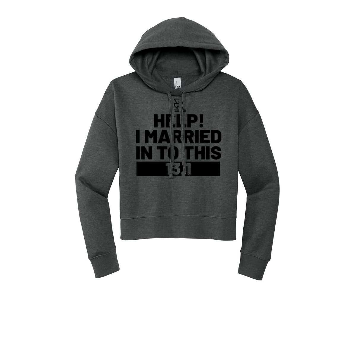 HELP! I MARRIED INTO THIS 13.1 (Black) - Womens Fleece Hoodie