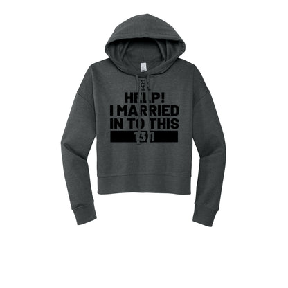 HELP! I MARRIED INTO THIS 13.1 (Black) - Womens Fleece Hoodie