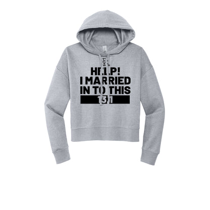 HELP! I MARRIED INTO THIS 13.1 (Black) - Womens Fleece Hoodie
