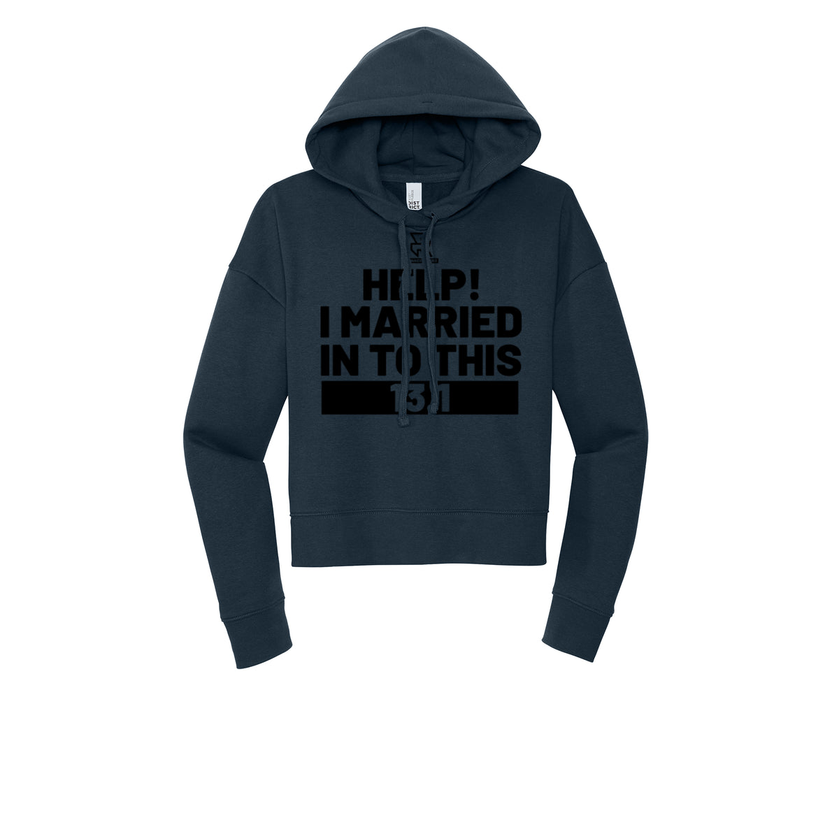 HELP! I MARRIED INTO THIS 13.1 (Black) - Womens Fleece Hoodie