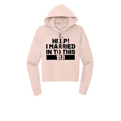 HELP! I MARRIED INTO THIS 13.1 (Black) - Womens Fleece Hoodie