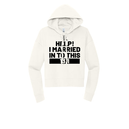 HELP! I MARRIED INTO THIS 13.1 (Black) - Womens Fleece Hoodie