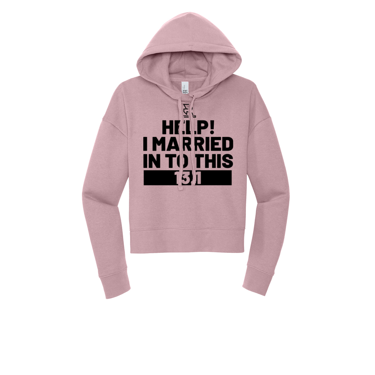 HELP! I MARRIED INTO THIS 13.1 (Black) - Womens Fleece Hoodie