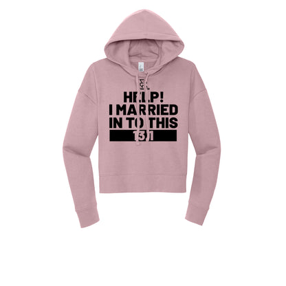 HELP! I MARRIED INTO THIS 13.1 (Black) - Womens Fleece Hoodie