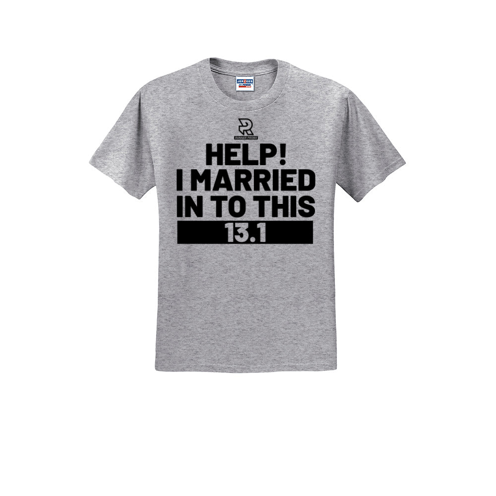 HELP! I MARRIED INTO THIS 13.1 (Black) - Short Sleeve Cotton Tee