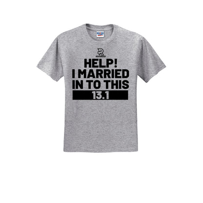 HELP! I MARRIED INTO THIS 13.1 (Black) - Short Sleeve Cotton Tee