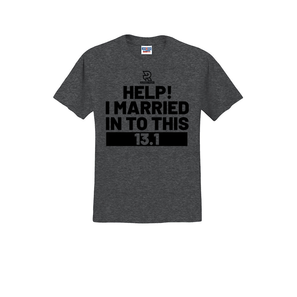 HELP! I MARRIED INTO THIS 13.1 (Black) - Short Sleeve Cotton Tee