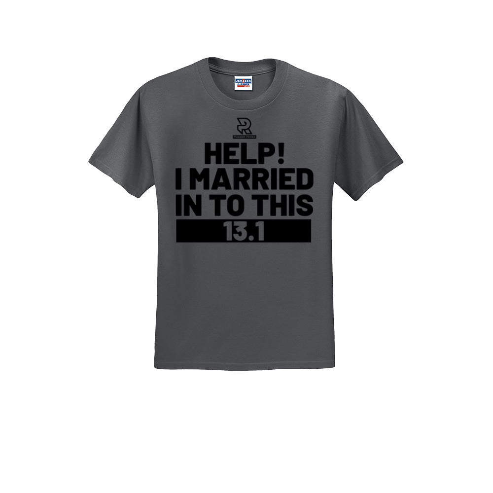 HELP! I MARRIED INTO THIS 13.1 (Black) - Short Sleeve Cotton Tee
