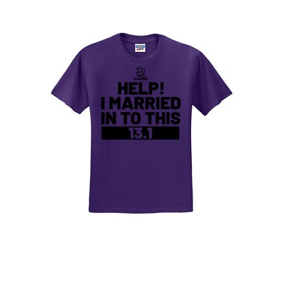 HELP! I MARRIED INTO THIS 13.1 (Black) - Short Sleeve Cotton Tee