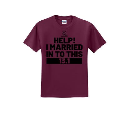 HELP! I MARRIED INTO THIS 13.1 (Black) - Short Sleeve Cotton Tee