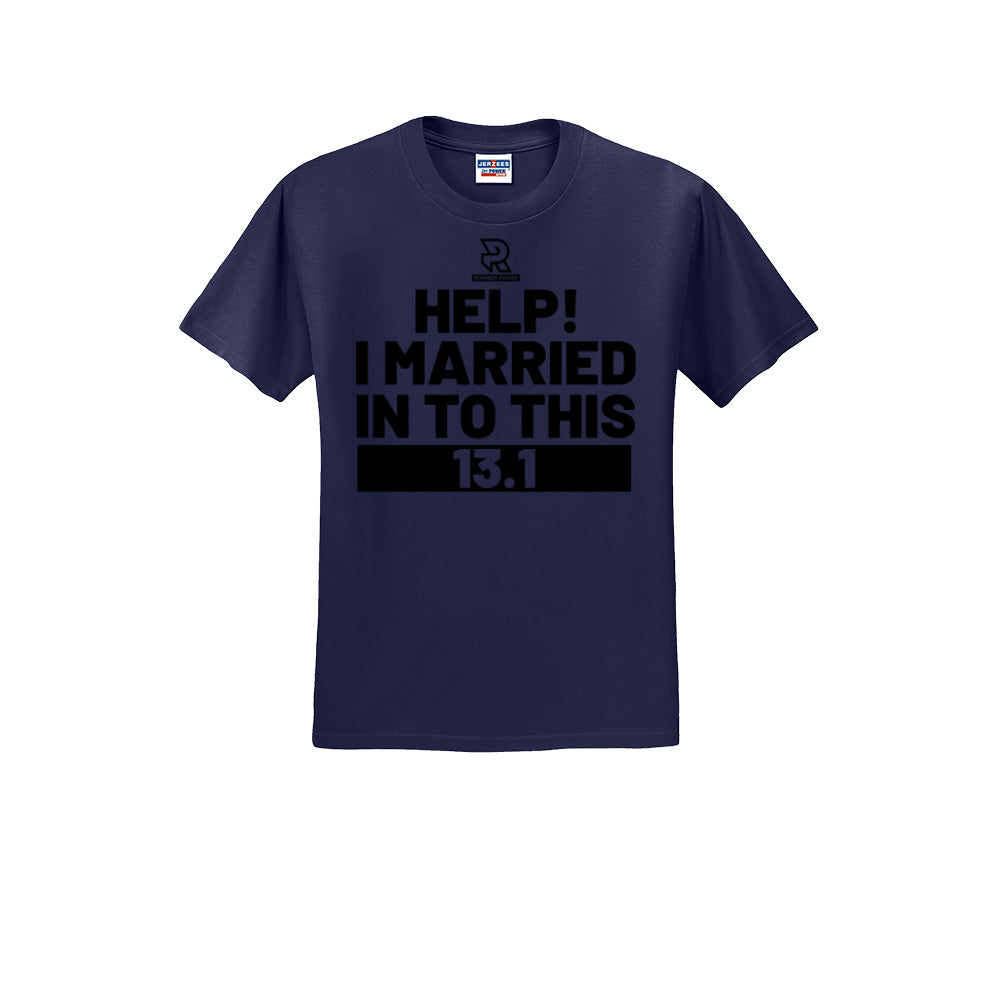 HELP! I MARRIED INTO THIS 13.1 (Black) - Short Sleeve Cotton Tee