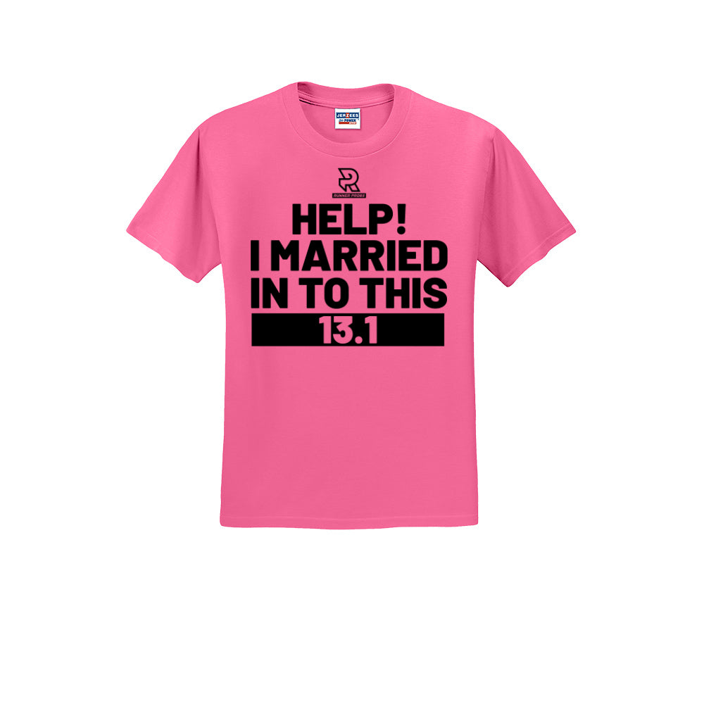 HELP! I MARRIED INTO THIS 13.1 (Black) - Short Sleeve Cotton Tee