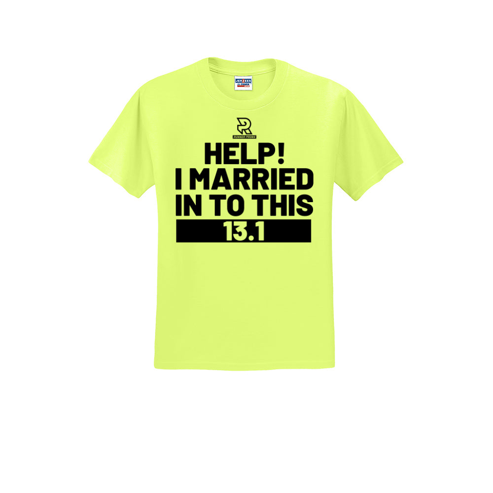 HELP! I MARRIED INTO THIS 13.1 (Black) - Short Sleeve Cotton Tee