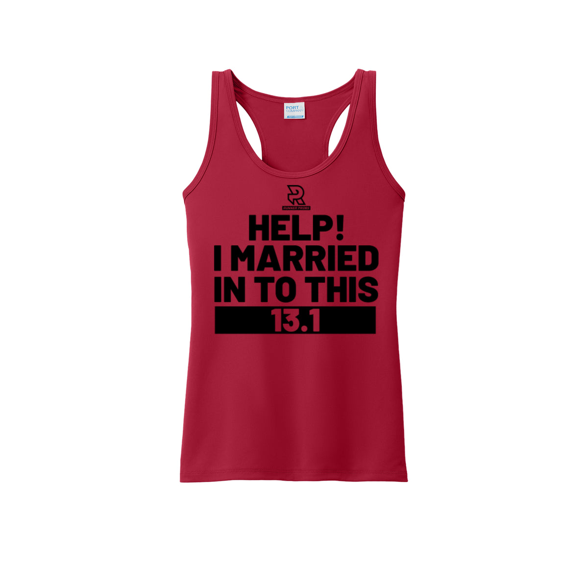 HELP! I MARRIED INTO THIS 13.1 (Black) - Womens Performance Tank