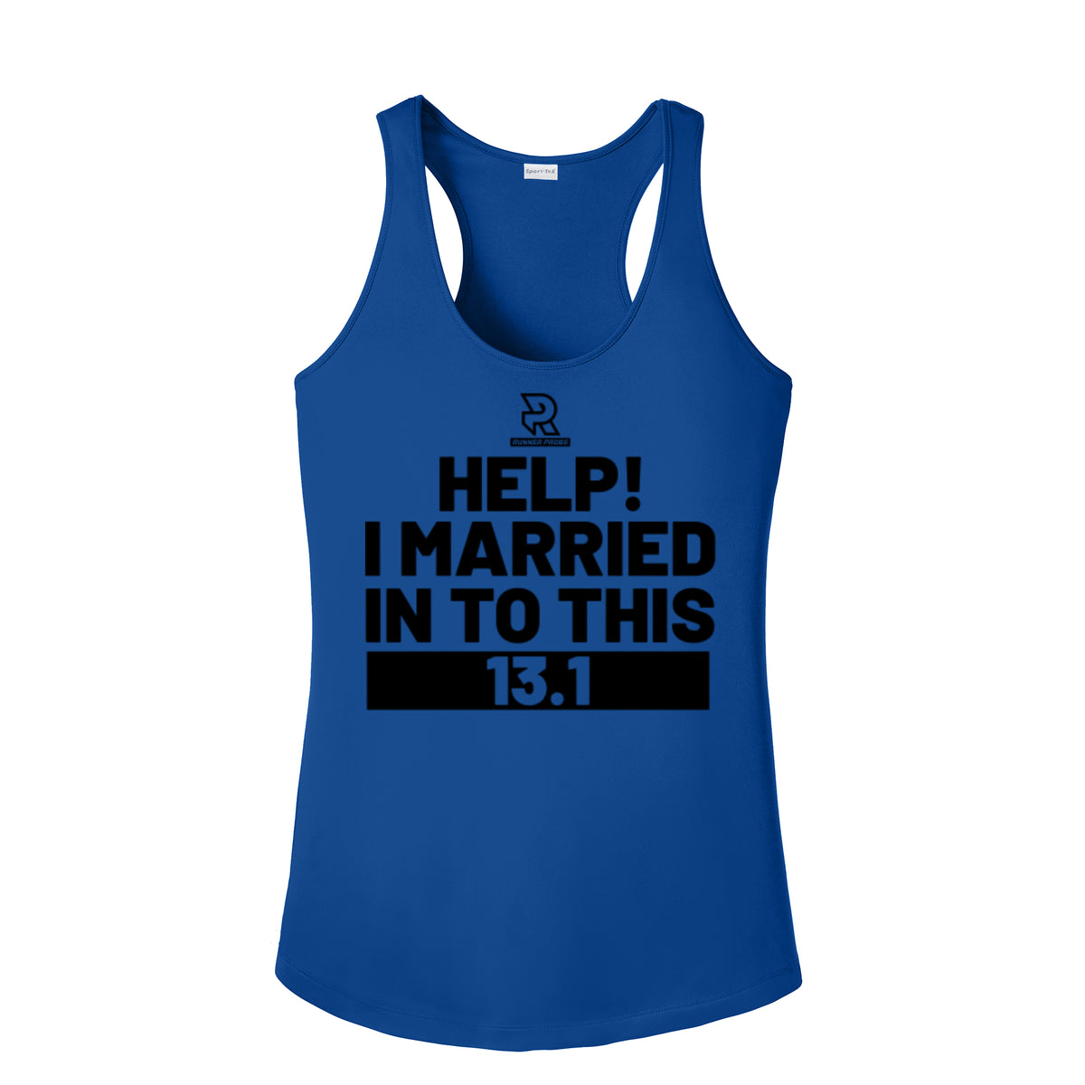 HELP! I MARRIED INTO THIS 13.1 (Black) - Womens Competitor Racerback Tank