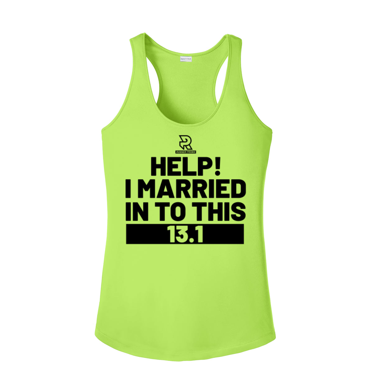 HELP! I MARRIED INTO THIS 13.1 (Black) - Womens Competitor Racerback Tank