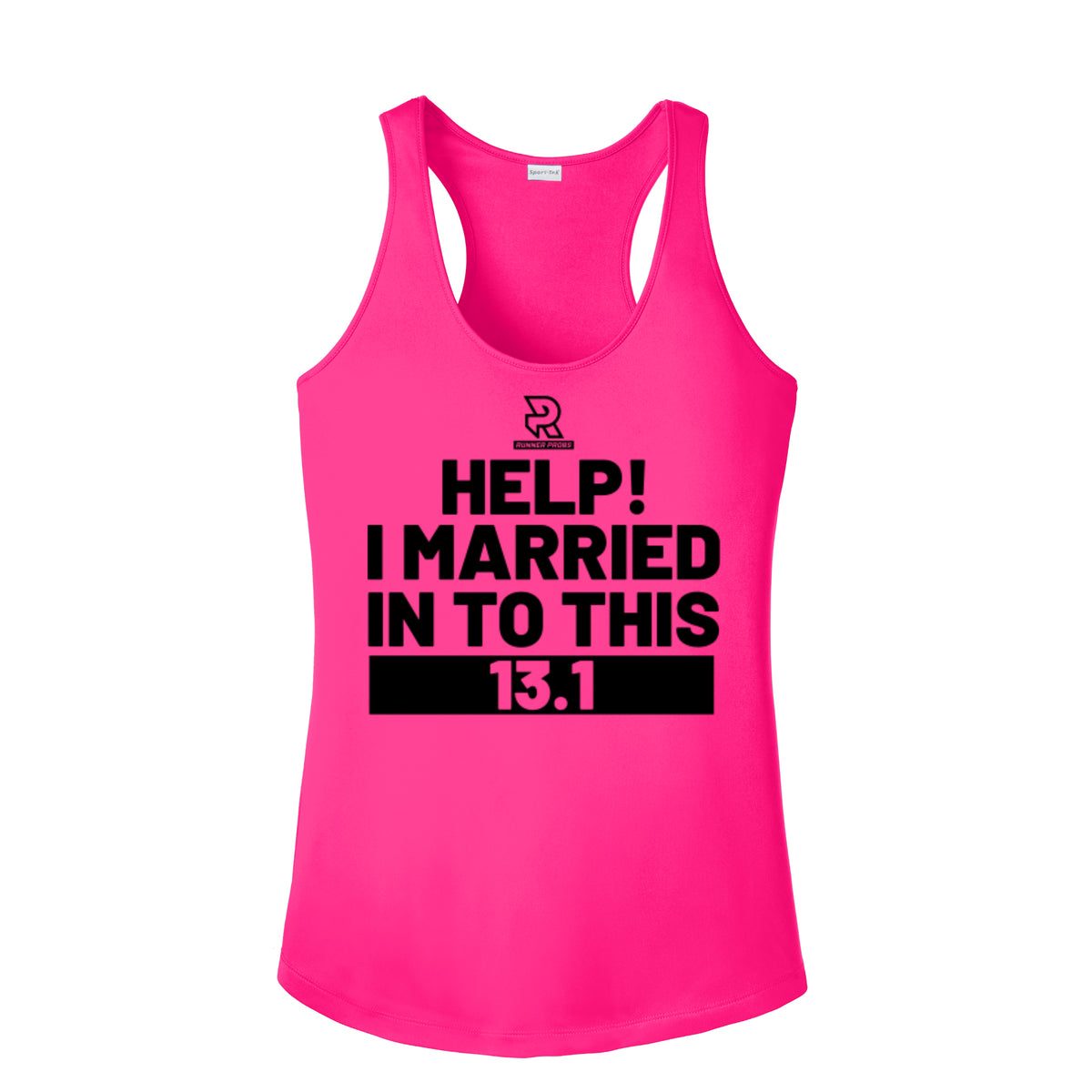 HELP! I MARRIED INTO THIS 13.1 (Black) - Womens Competitor Racerback Tank