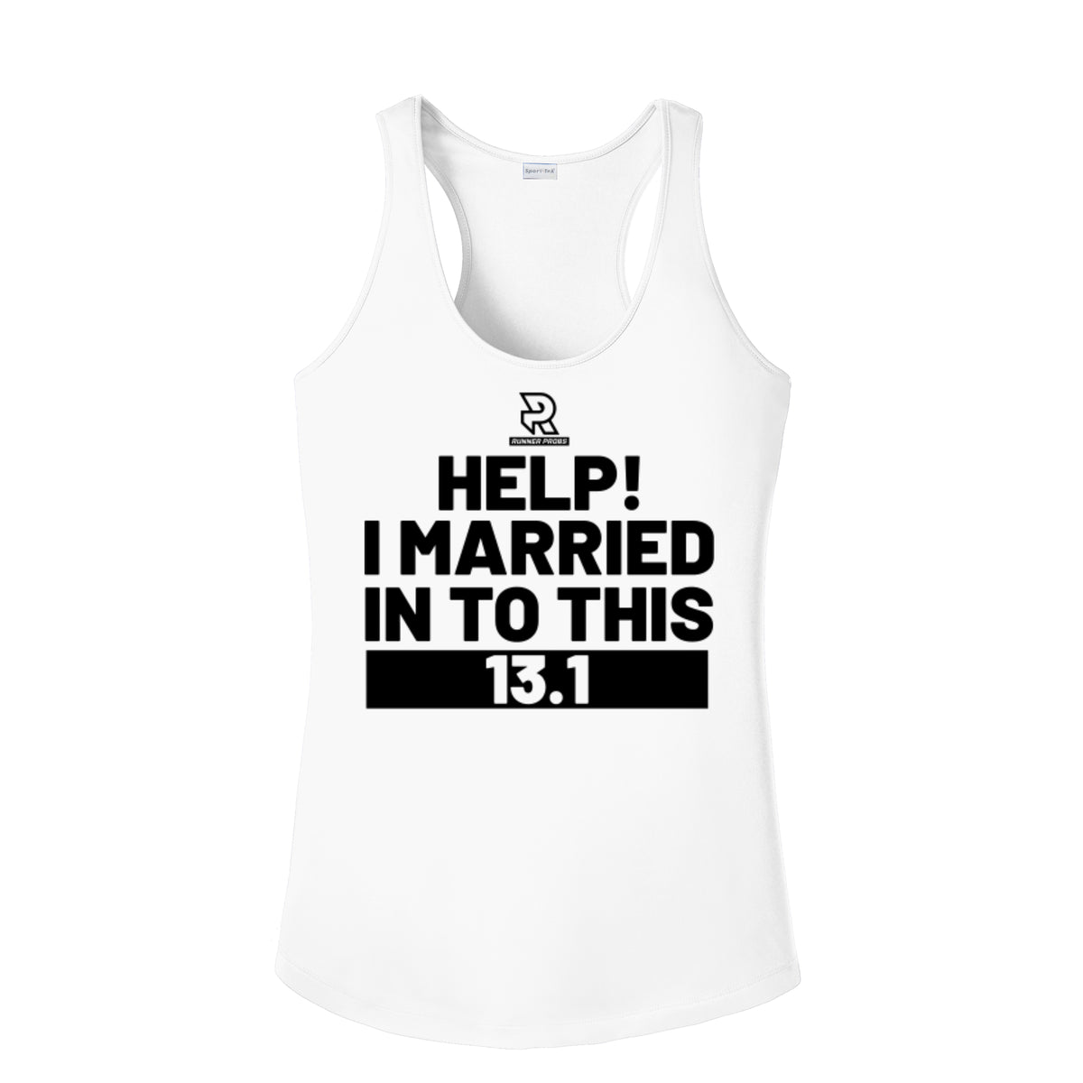 HELP! I MARRIED INTO THIS 13.1 (Black) - Womens Competitor Racerback Tank