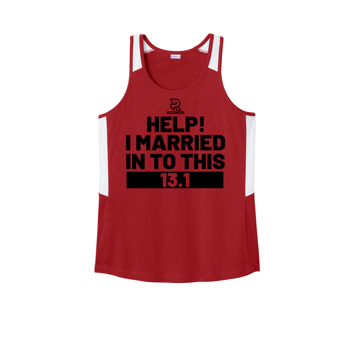 HELP! I MARRIED INTO THIS 13.1 (Black) - Womens Club Track Tank