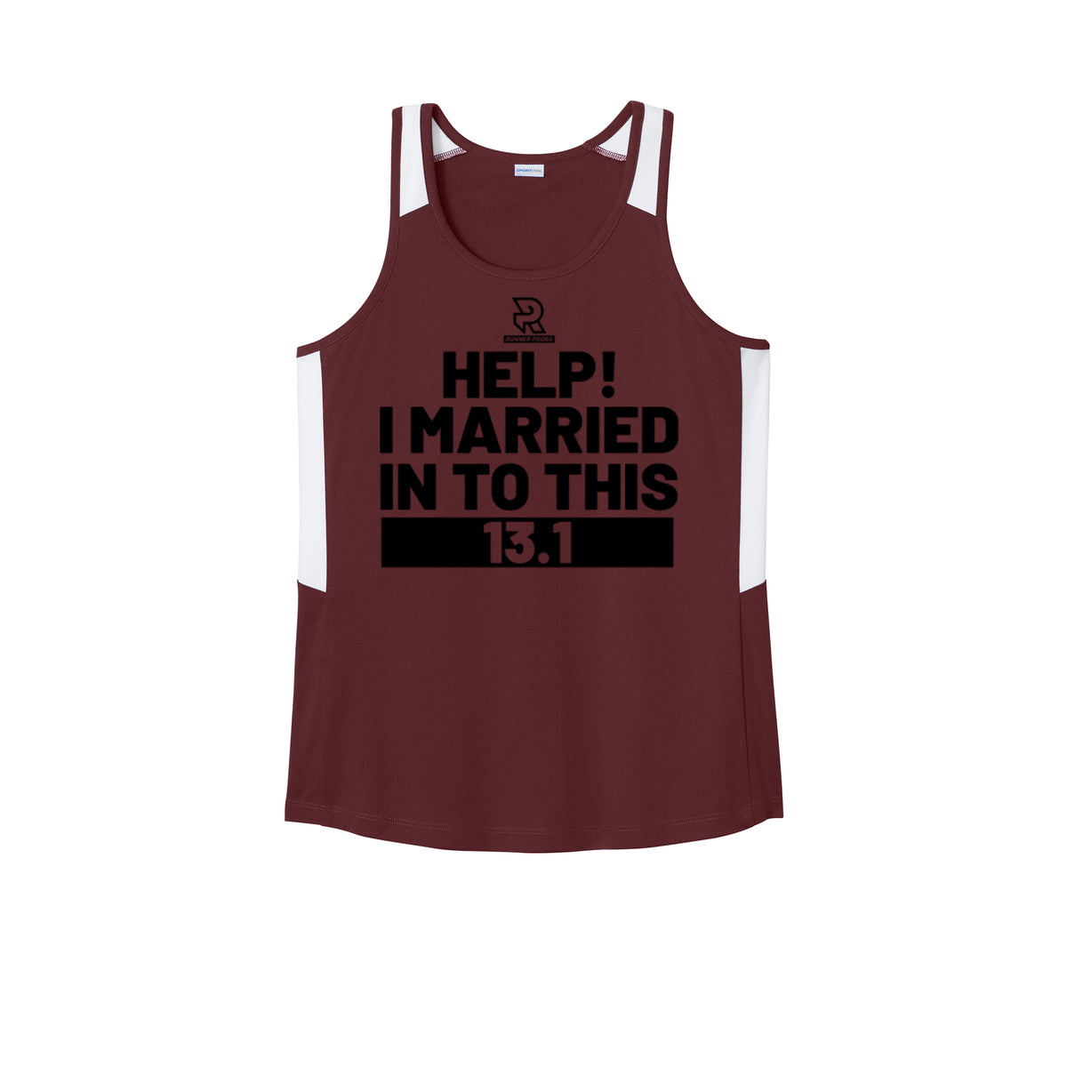 HELP! I MARRIED INTO THIS 13.1 (Black) - Womens Club Track Tank