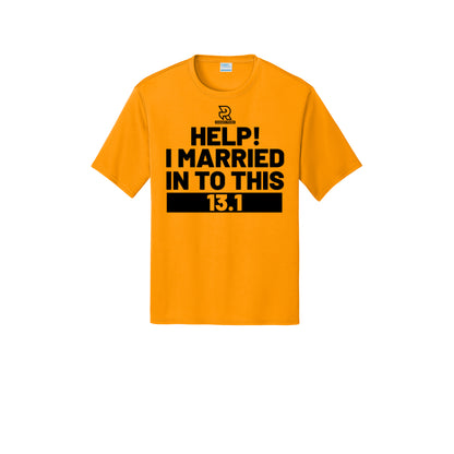 HELP! I MARRIED INTO THIS 13.1 (Black) - Short Sleeve Performance Tee