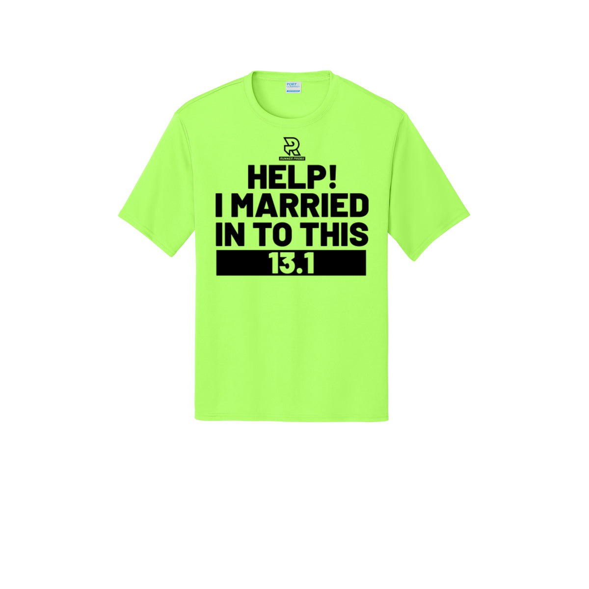 HELP! I MARRIED INTO THIS 13.1 (Black) - Short Sleeve Performance Tee